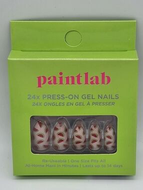 PaintLab Pink Watermelon Press-On Gel Nails - 24 Pack